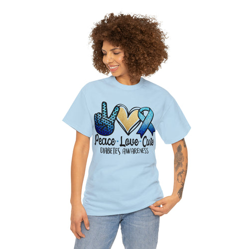 Diabetes Awareness Unisex Heavy Cotton Tee