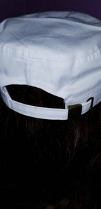 White and Pink Breast Cancer Awareness distressed hat
