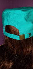 Load image into Gallery viewer, Turquoise and Purple Awareness distressed hat