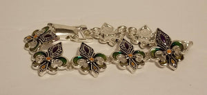 Mardi Gras Fleur De Lis bracelet