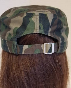 Camouflage and Purple Awareness distressed hat