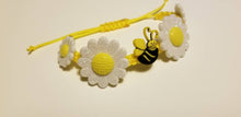 Load image into Gallery viewer, Bee Happy Button Macrame bracelet
