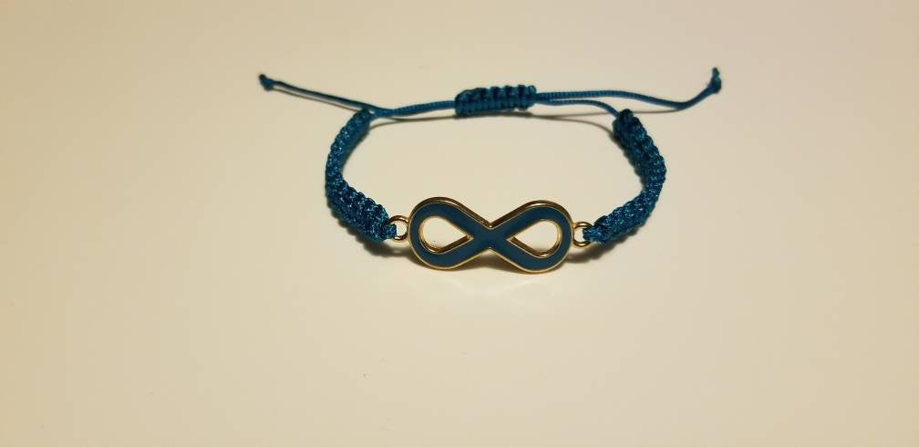 Turquoise Macrame Infinity bracelet
