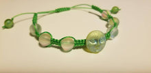 Load image into Gallery viewer, Lime Green Man in the Moon Button bracelet