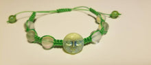 Load image into Gallery viewer, Lime Green Man in the Moon Button bracelet