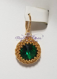 Emerald Green Austrian Crystal earrings